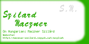 szilard maczner business card