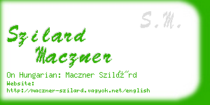 szilard maczner business card